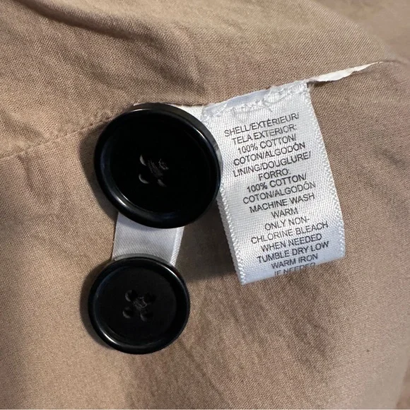 Ann Taylor LOFT Khaki Trench Coat - Picture 7 of 8